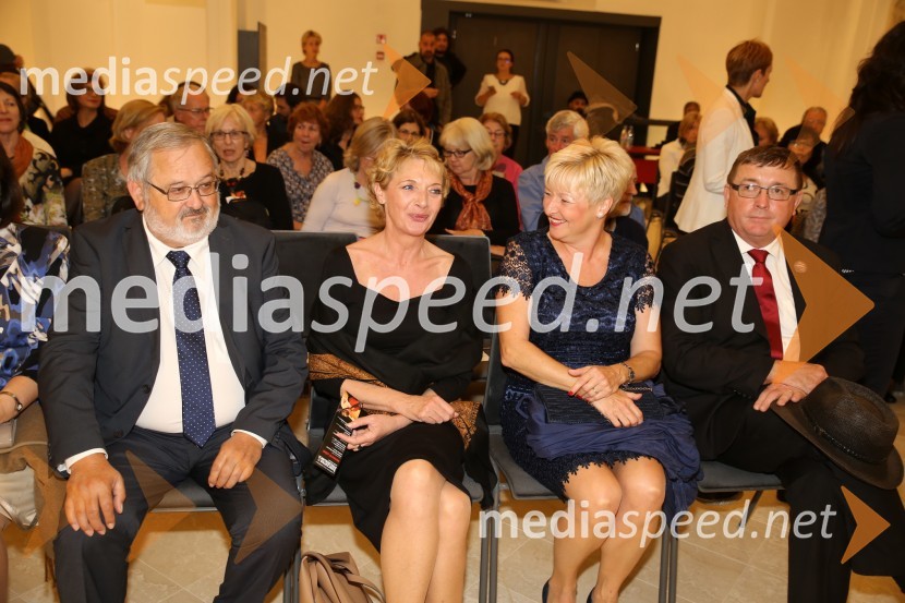 prof. dr. Igor Tičar, rektor, Univerza v Mariboru;  Brigita Pavlič, direktorica, Festival Maribor;  Irena Polak Fištravec; dr. Andrej Fištravec, župan, Mestna občina MariborOtvoritev prenovljene Minoritske cerkve