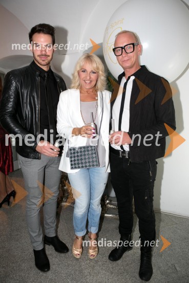  Matjaž Kumelj, maneken;  Alenka Godec, pevka;  Uroš Smolej, igralecPredstavitev parfuma MySpirit by Rebeka Dremelj