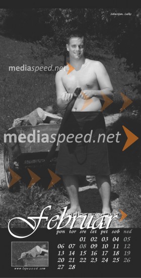 Februar - Sebastijan, Laško
Koledar Fantje slovenskega podeželja 2006Koledar Fantje slovenskega podeželja 2006