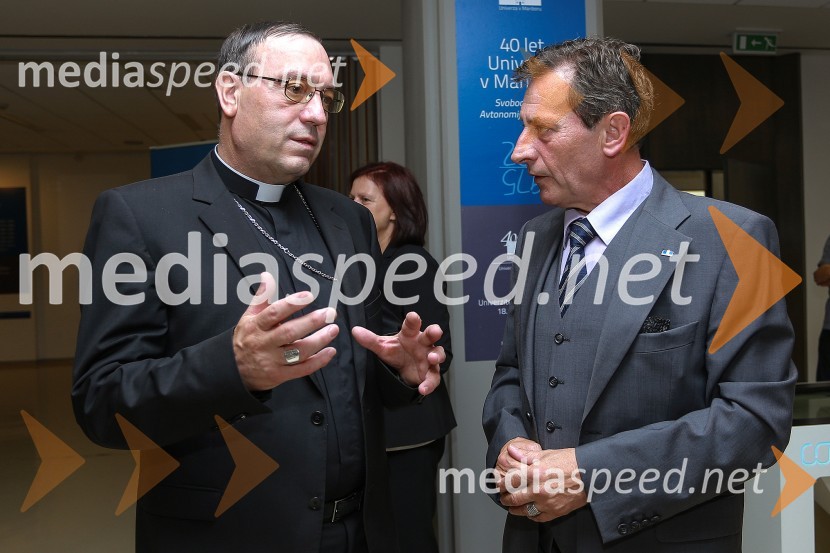 mag. Alojzij Cvikl, mariborski nadškof metropolit;  Teodor Lorenčič, Univerza v Mariboru40 let Univerze v Mariboru, otvoritev razstave