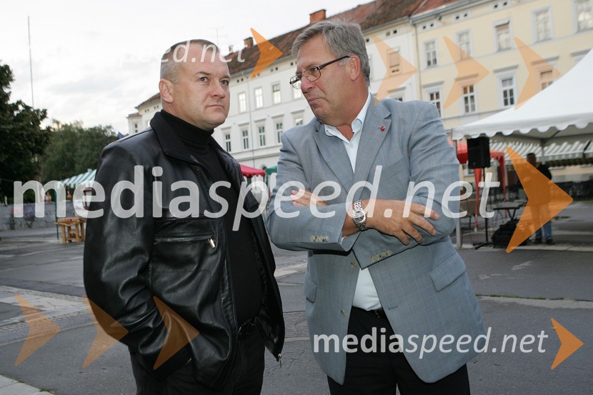 Otvoritev festivala: Franc Kangler, mariborski župan in Milan Razdevšek, direktor Zavoda za turizem MariborŠpasFest 2007
