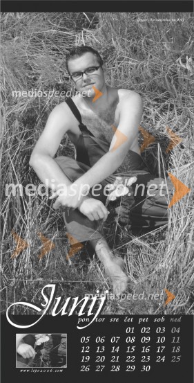 Junij - Gregor, Kostanjevica na Krki - Koledar Fantje slovenskega podeželja 2006Koledar Fantje slovenskega podeželja 2006