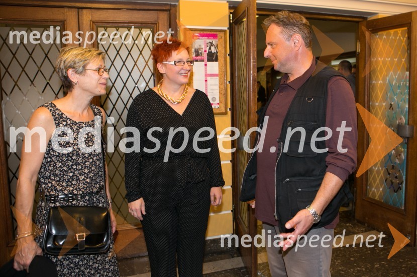  Jerneja Volfand, vodja programa SLG Celje;  Urška Vouk, program SLG Celje;  Igor Žužek, igralecUčene ženske po motivih Molièrovih Učenih žensk, premiera SLG Celje