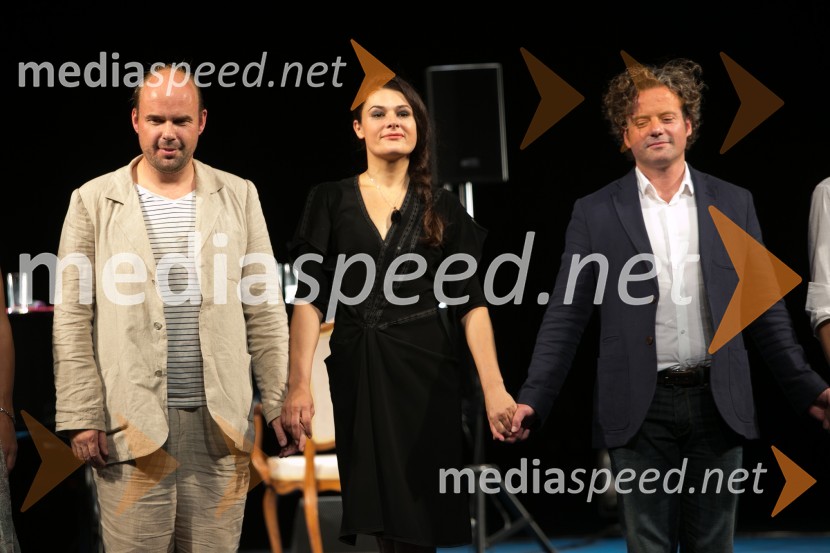  Gregor Zorc, igralec;  Pia Zemljič, igralka;  Vojko Belšak, igralecUčene ženske po motivih Molièrovih Učenih žensk, premiera SLG Celje