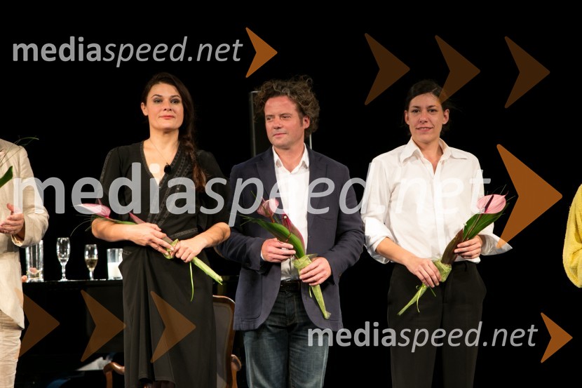  Pia Zemljič, igralka;  Vojko Belšak, igralec;  Minca Lorenci, igralkaUčene ženske po motivih Molièrovih Učenih žensk, premiera SLG Celje