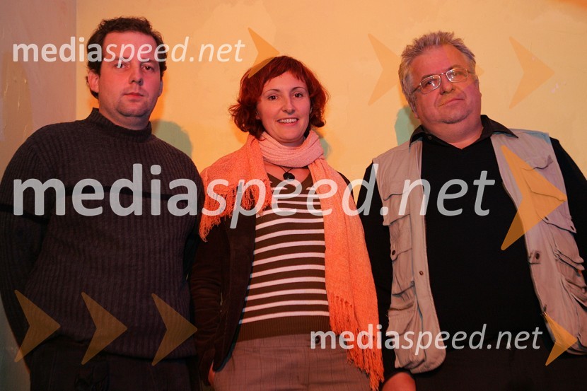 Stoječi komiki: Janez Usenik, Lucija Ćirović in Janez CankarŠpasFest 2007