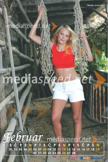 Februar - Marjetka, Gornji Grad - Koledar Lepotice slovenskega podeželja 2006Koledar Lepotice slovenskega podeželja 2006