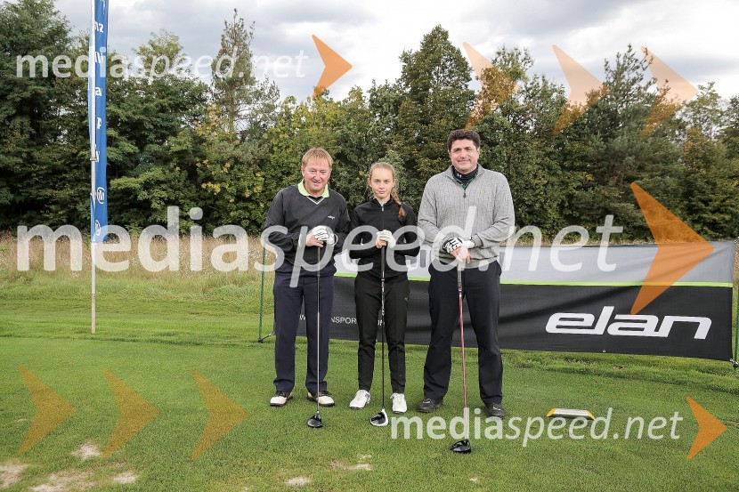  Bojan Križaj, nekdanji smučar;  Vida Obersnel;  Dragan Šolak, ustanovitelj, solastnik in predsednik uprave, United GroupGolf turnir z Bojanom Križajem 2015