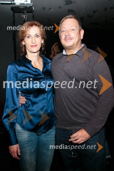  Saša  Pavček, igralka;  Robert Waltl, direktor, Mini teaterEvropa, premiera predstave Vinka Möderndorferja