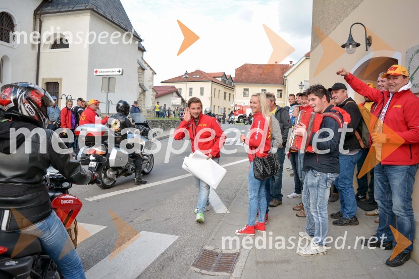 Sprejem Tima Gajserja, svetovnega prvaka v motokrosu