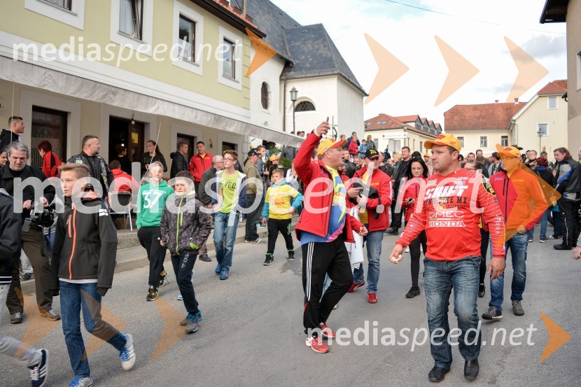 Sprejem Tima Gajserja, svetovnega prvaka v motokrosu