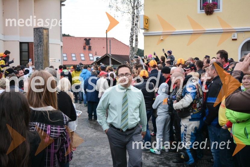 Sprejem Tima Gajserja, svetovnega prvaka v motokrosu