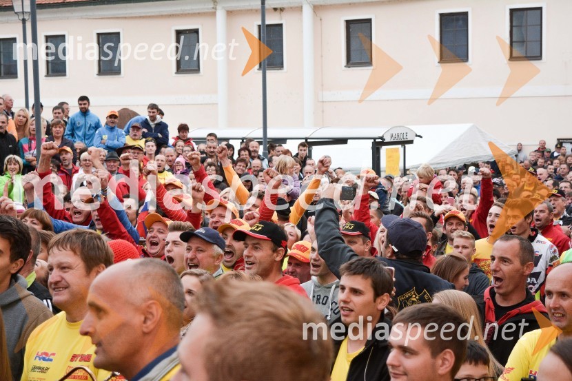 Sprejem Tima Gajserja, svetovnega prvaka v motokrosu