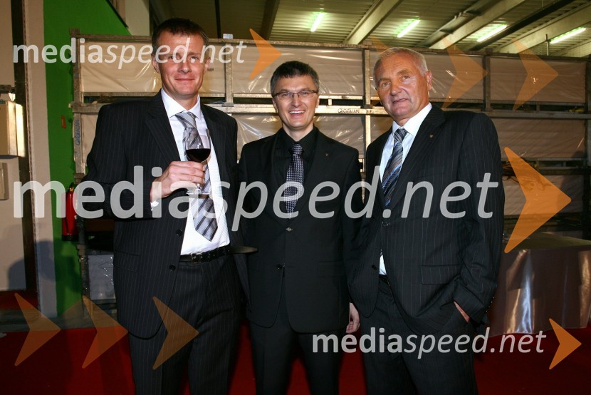 ..., Franci Pliberšek, generalni direktor in lastnik podjetja MIK Celje in mag. Franc Pangerl, direktor uprave Celjski sejem d.d.Otvoritev novih poslovnih prostorov podjetja MIK Celje v Vojniku