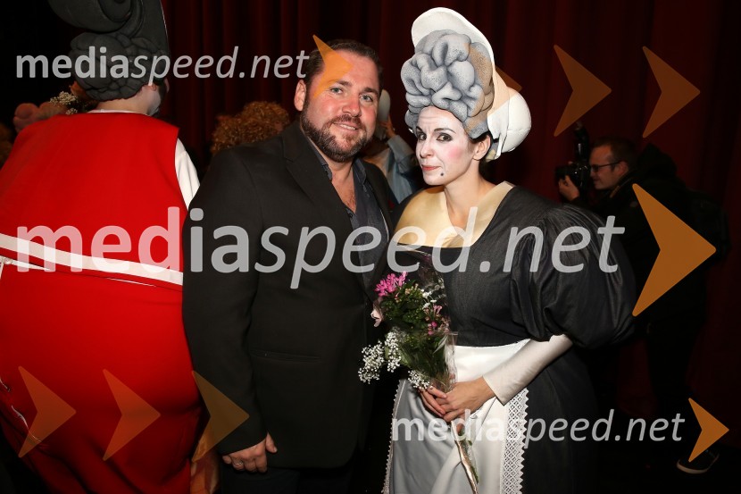  Jaki Jurgec, operni solist;  Valentina Čuden, operna pevkaSeviljski brivec, premiera opere