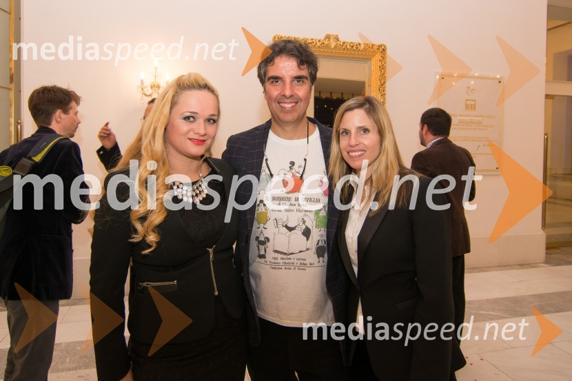  Nina Dominko, operna solistka;  Pier Francesco  Maestrini, režiser;  Tara Simoncic, dirigentkaSeviljski brivec, premiera opere