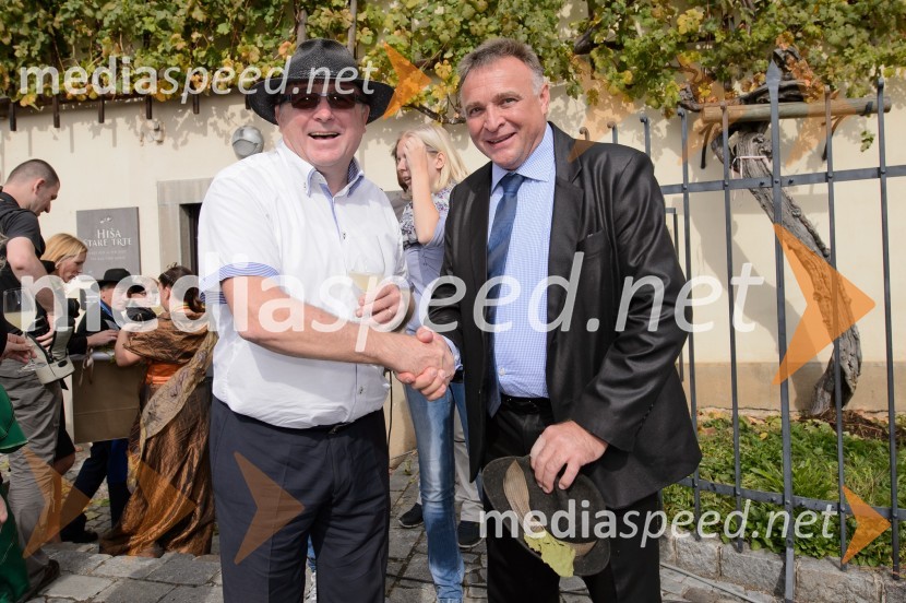 dr. Andrej Fištravec, župan, Mestna občina Maribor;  ... Trgatev Stare trte 2015