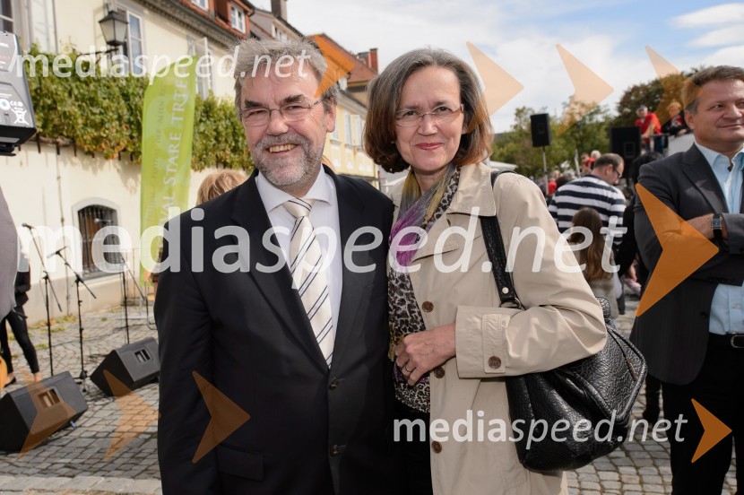 mag. Zdravko Luketič, podžupan, Mestna občina Maribor;  Nilda LuketičTrgatev Stare trte 2015