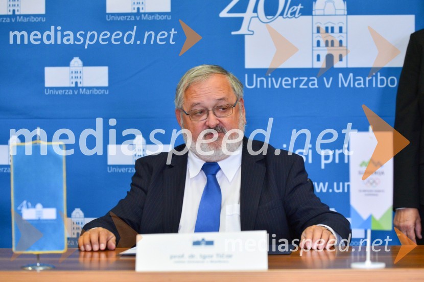 prof. dr. Igor Tičar, rektor, Univerza v MariboruUniverza v Mariboru, podpis sporazuma z Olimpijskim komitejem Slovenije