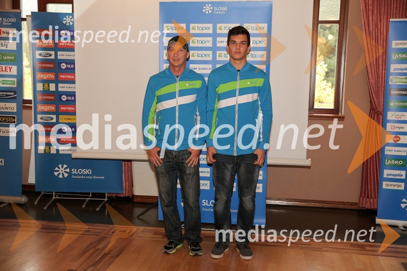  Aleš  Špan , trener;  Nel Oštir , smučar prostega slogaPredstavitev smučarskih reprezentanc