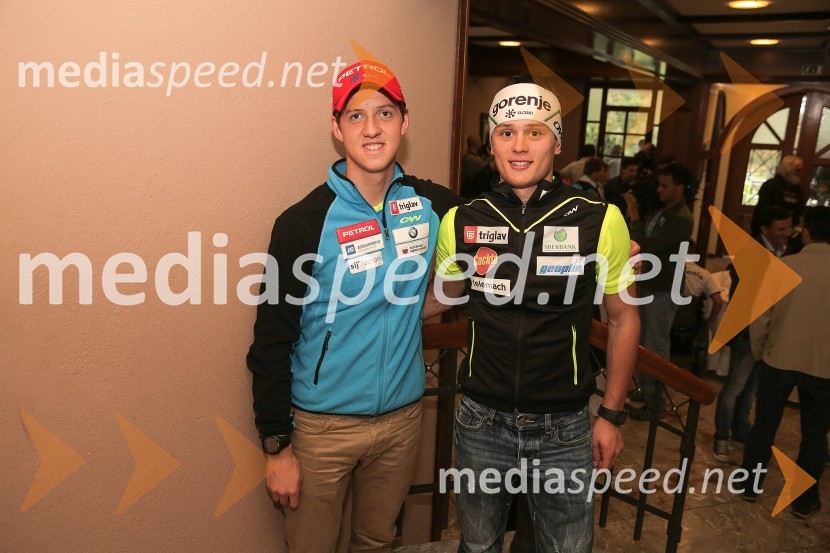  Miha  Dovžan, biatlonec;  Miha  Šimenc, smučarski tekačPredstavitev smučarskih reprezentanc