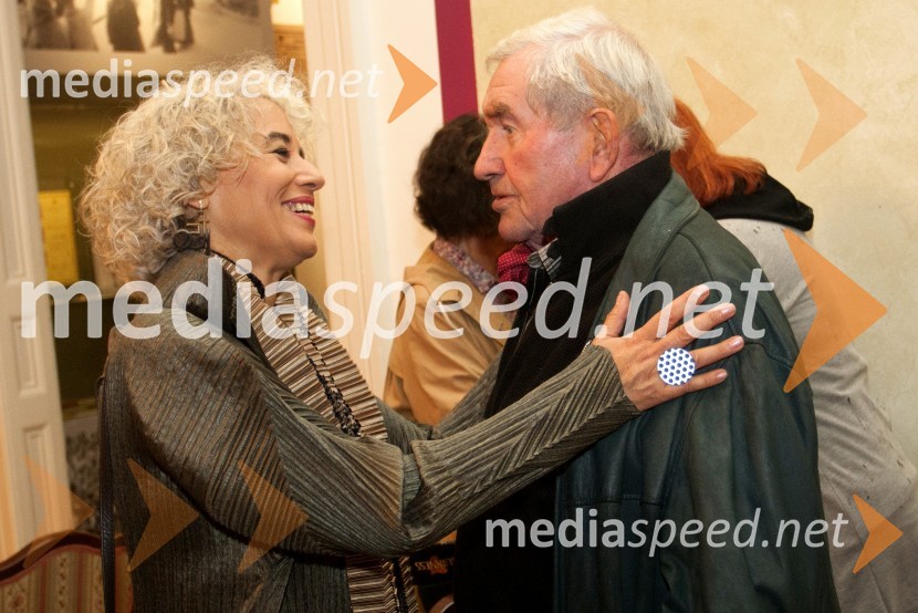  Alja Predan, umetniška direktorica Festivala Borštnikovo srečanje;  Jurij  Souček, igralec50. Borštnikovo srečanje, otvoritev razstave in festivala