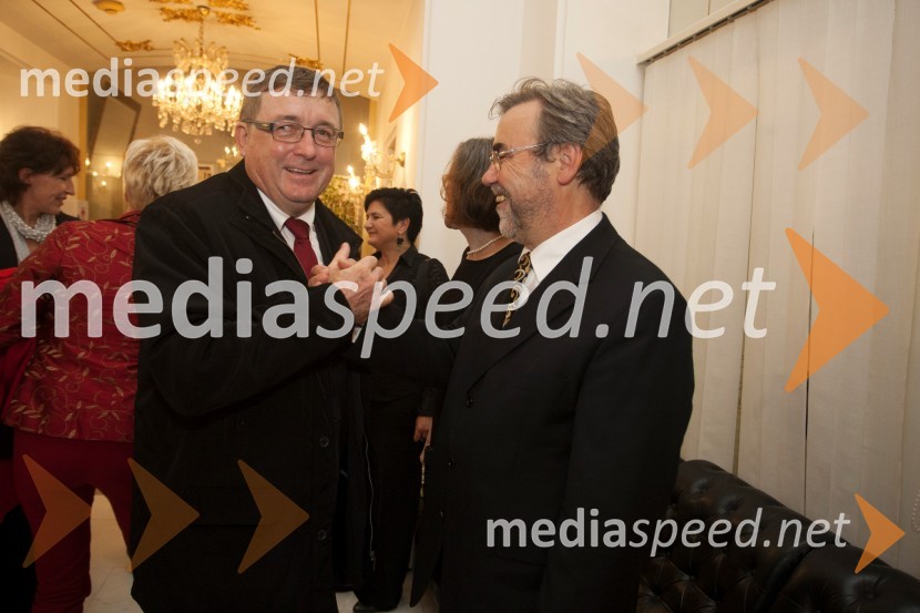 dr. Andrej Fištravec, župan, Mestna občina Maribor; mag. Zdravko Luketič, podžupan, Mestna občina Maribor50. Borštnikovo srečanje, otvoritev razstave in festivala