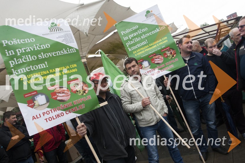 Protest kmetov na mariborski tržnici