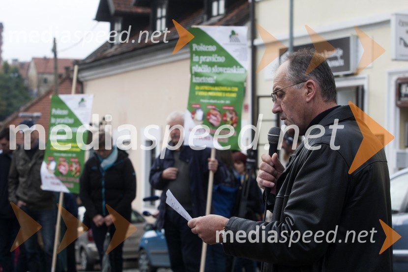 Protest kmetov na mariborski tržnici