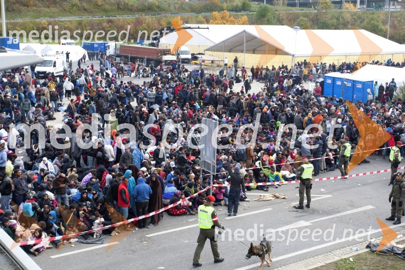 Begunci v nastanitvenem centru Šentilj
