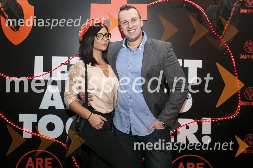  Samanta Šabić, Playboy zajčica;  Marko    Trajber  , Brand Manager at G3 Spirits d.o.o.Znani Slovenci na zabavi z Jägermeistrom