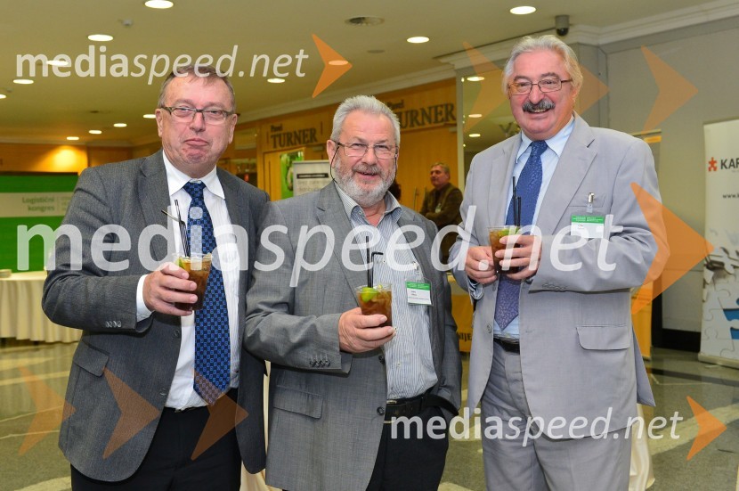   Rok  Svetek, direktor Adria Kombi, d.o.o.;  Andrej Klobasa, Obrtno-podjetniška zbornica Slovenije;  Janko Pirkovič, direktor BTC logistični centerOskrbovalne verige v znanosti in praksi 2015, logistični kongres, 1. dan