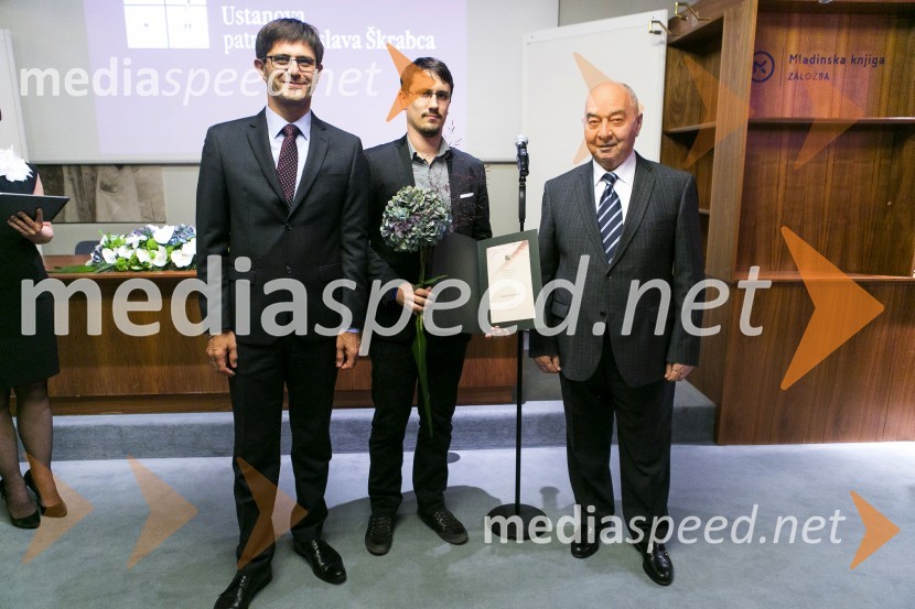  Matjaž Rakovec, predsednik, Ustanova patra Stanislava Škrabca;  Janoš Ježovnik, štipendist Škrabčeve ustanove;  Doku Gapurovič Zavgajev, veleposlanik Ruske federacije v SlovenijiPodelitev nagrad in štipendij Škrabčeve ustanove 2015