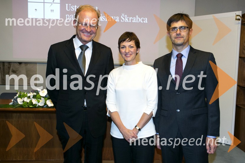  Janez  Škrabec, direktor Riko d.o.o., predsednik Slovensko-ruskega poslovnega sveta, predsednik Lions kluba Ljubljana Iliria; prof. dr. Maja Makovec Brenčič, ministrica za izobraževanje, znanost in šport;  Matjaž Rakovec, predsednik, Ustanova patra Stanislava ŠkrabcaPodelitev nagrad in štipendij Škrabčeve ustanove 2015