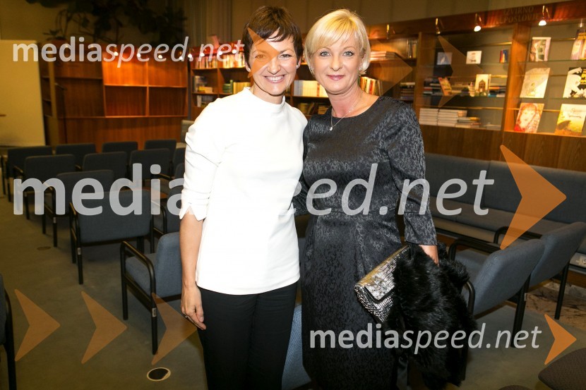 prof. dr. Maja Makovec Brenčič, ministrica za izobraževanje, znanost in šport;  Sonja Poljanšek Škrabec, lastnica Welness centra SunnyPodelitev nagrad in štipendij Škrabčeve ustanove 2015