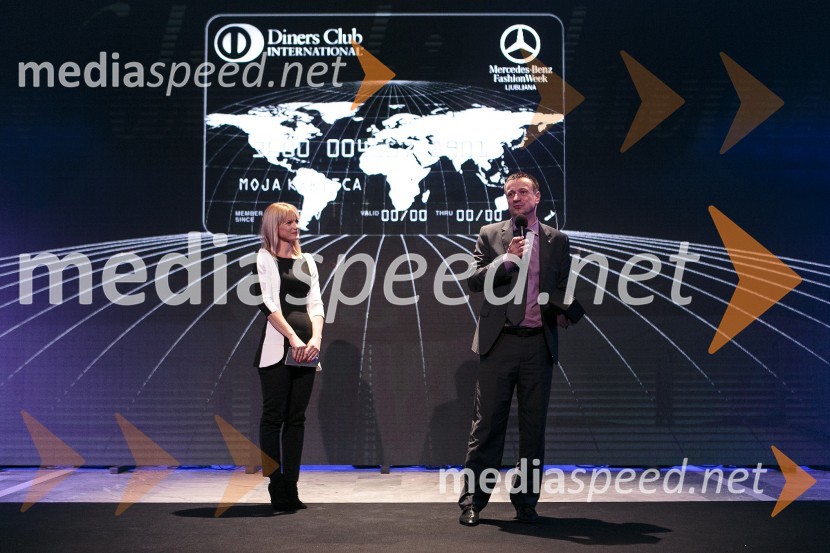  Metka  Kejžar, vodja marketinga in odnosov z javnostmi, Autocommerce d.o.o.;  Anton  Horvatič, direktor Diners Cluba SlovenijeMercedes-Benz Fashion Week: Predavanje Roberta Lešnika - Mercedes Design