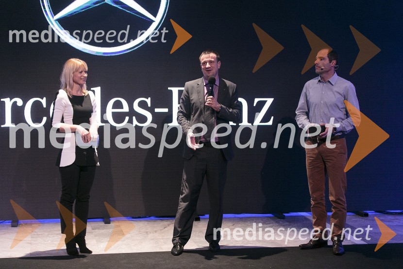  Metka  Kejžar, vodja marketinga in odnosov z javnostmi, Autocommerce d.o.o.;  Anton  Horvatič, direktor Diners Cluba Slovenije;  Robert Lešnik, vodja zunanjega oblikovanja, Mercedes-BenzMercedes-Benz Fashion Week: Predavanje Roberta Lešnika - Mercedes Design