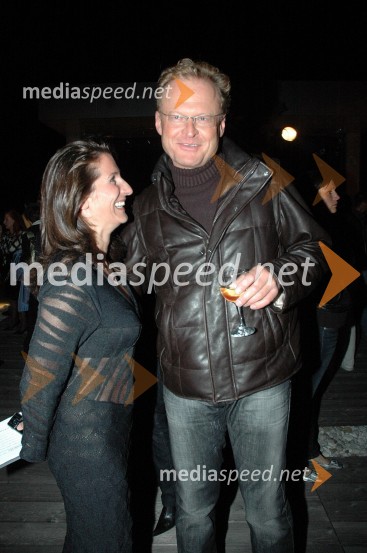 Betka Šuhel, voditeljica na Radiu Hit in Janez Škrabec, direktor podjetja Riko d.o.o. in mož Sonje ŠkrabecObletnica studia Sunny in praznovanje rojstnega dne Sonje Škrabec