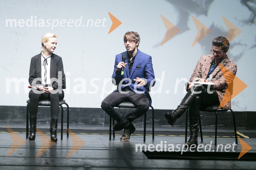  Polona  Juh, igralka;  Aljoša  Bagola, izvršni kreativni direktor Pristop Creative;  Saša  Hess, fotografMercedes-Benz Fashion Week, 4.dan