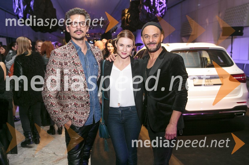  Saša  Hess, fotograf;  Iva Krajnc Bagola, igralka;  Tomaž Pandur, režiserMercedes-Benz Fashion Week, 4.dan