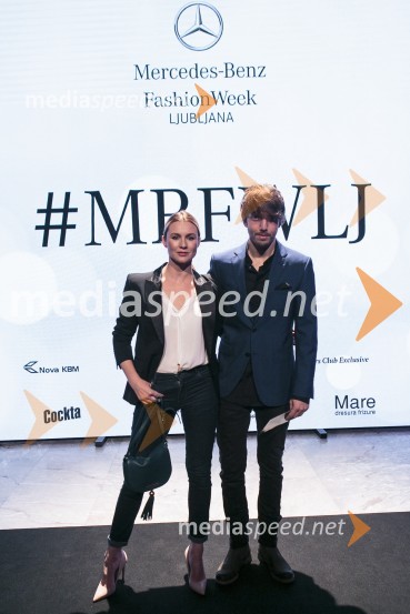  Iva Krajnc Bagola, igralka;  Aljoša  Bagola, izvršni kreativni direktor Pristop CreativeMercedes-Benz Fashion Week, 4.dan