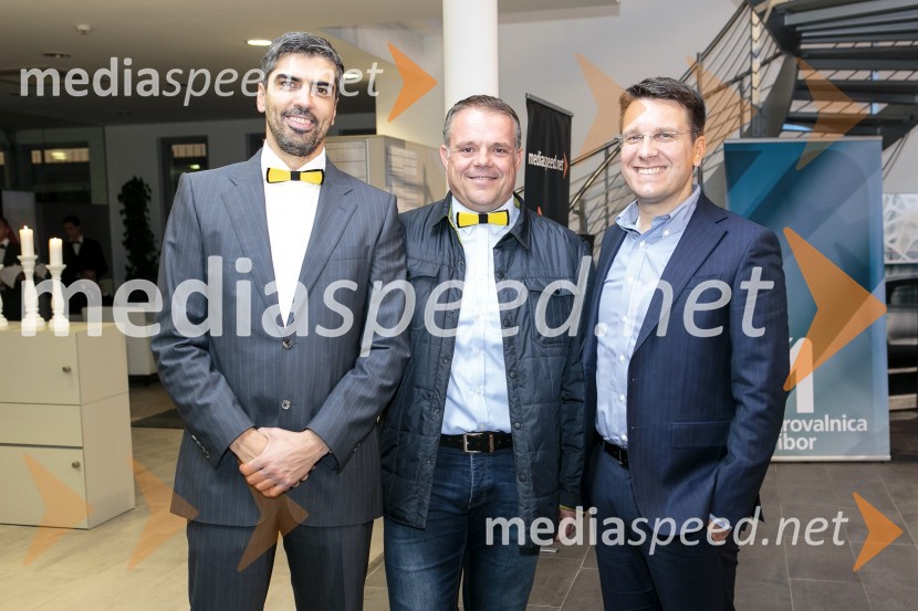  Bor Greiner, odgovorni urednik, Radio City;  Boštjan Pepevnik, vodja poslovne enote Porsche Ptujska cesta;  Aleksander Krivec, vodja podružnice Porsche Ljubljana1. Salon štajerskih mladih vin, PUBEC 2015