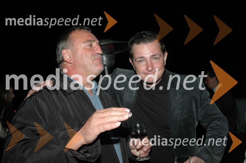 Martin Strel, ultramaratonski plavalec in Rado Mulej, igralecObletnica studia Sunny in praznovanje rojstnega dne Sonje Škrabec