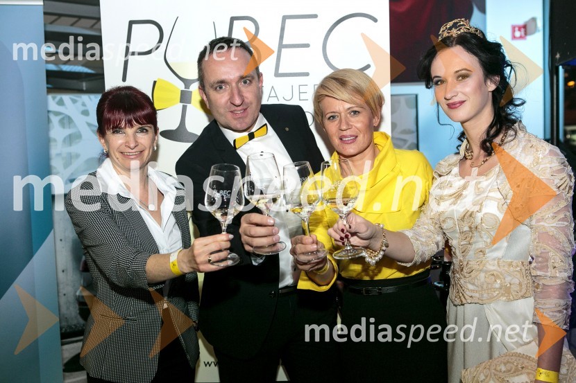  Tadeja  Vodovnik Plevnik, Kmetijsko gozdarski zavod Maribor;  Borut  Cvetko, kreativni direktor Mediaspeed; dr. Aleksandra Pivec, direktorica, ZRS Bistra, Ptuj;  Sandra Vučko, Vinska kraljica Slovenije 20151. Salon štajerskih mladih vin, PUBEC 2015