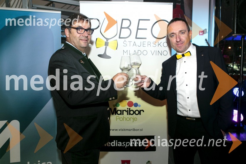  Erich Steyer;  Borut  Cvetko, kreativni direktor Mediaspeed1. Salon štajerskih mladih vin, PUBEC 2015
