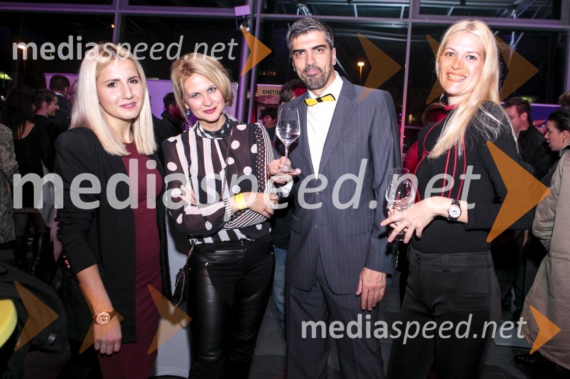  Natalija Pravdič, Mediaspeed; mag. Norma Bale, pisateljica, direktorica Kultprotur;  Bor Greiner, odgovorni urednik, Radio City;  Jona Bale, Zavarovalnica Sava1. Salon štajerskih mladih vin, PUBEC 2015