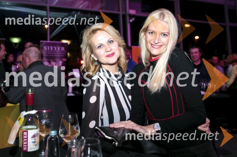 mag. Norma Bale, pisateljica, direktorica Kultprotur;  Jona Bale, Zavarovalnica Sava1. Salon štajerskih mladih vin, PUBEC 2015