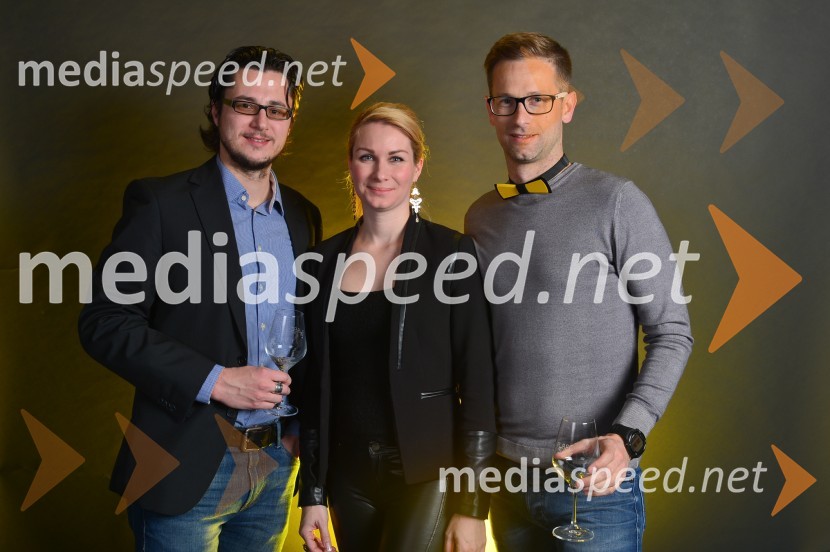  Aljaž Mejal, radijski moderator;  Ana Holc, direktorica, Zlatarne Holc;  ... 1. Salon štajerskih mladih vin, PUBEC 2015