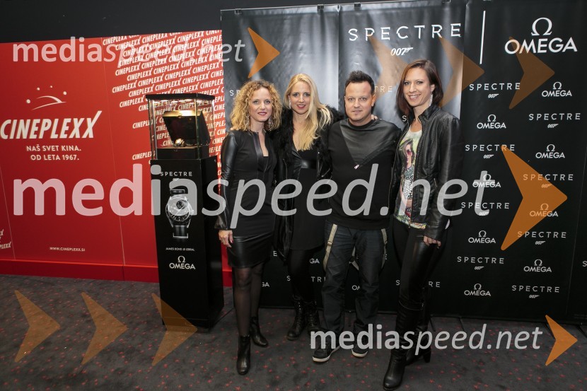  Neža  Drobnič Bogataj , glasbenica;  Katarina Habe, glasbenica;  Rok Golob, skladatelj, dirigent in aranžer;  Sanja  Mlinar Marin, glasbenicaSvečana premiera Spectre v Cineplexxu Kranj