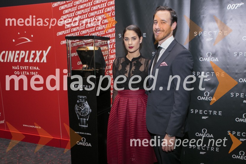  Miha Rodman, igralec;  Saša Pavlin Stošić, igralkaSvečana premiera Spectre v Cineplexxu Kranj